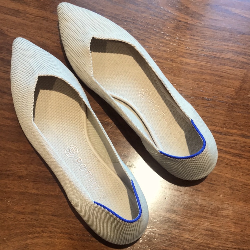 Rothy’s The Point Khaki. Almost new!